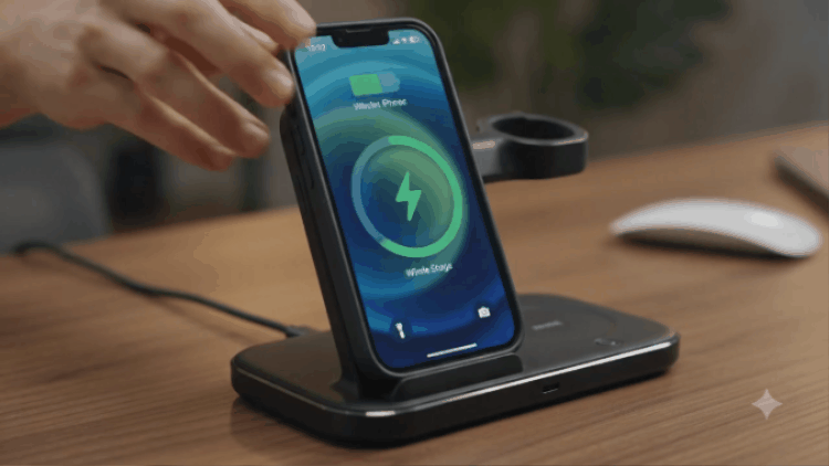 Cargador Inalámbrico 3 En 1 | Carga iPhone, Watch y AirPods al Mismo Tiempo