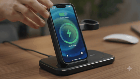 Cargador Inalámbrico 3 En 1 | Carga iPhone, Watch y AirPods al Mismo Tiempo